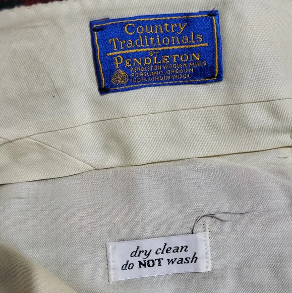 Pendleton Red and Black Dress Pants with Straight Leg Cut